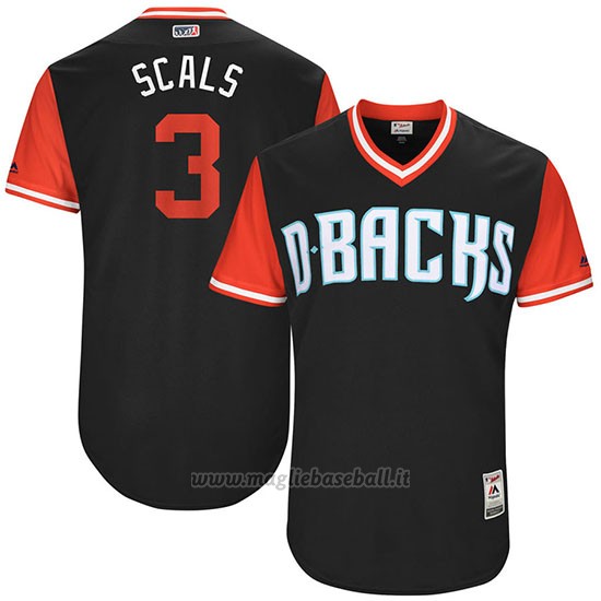 Maglia Baseball Uomo Arizona Diamondbacks 2017 Little League World Series 3 Daniel Descalso Nero